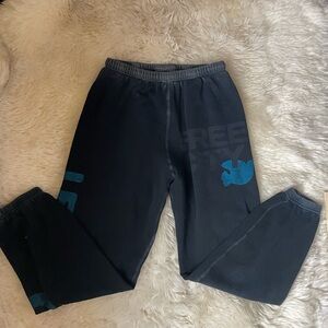 Free city let's go grey & blue washed jogger sweatpants